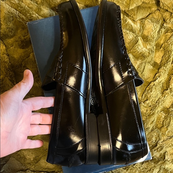 Nunn Bush Men\'s Shiny Black Slip-On Penny Loafers